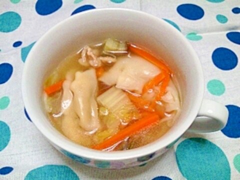 ほっこりポカポカ『中華餃子スープ』